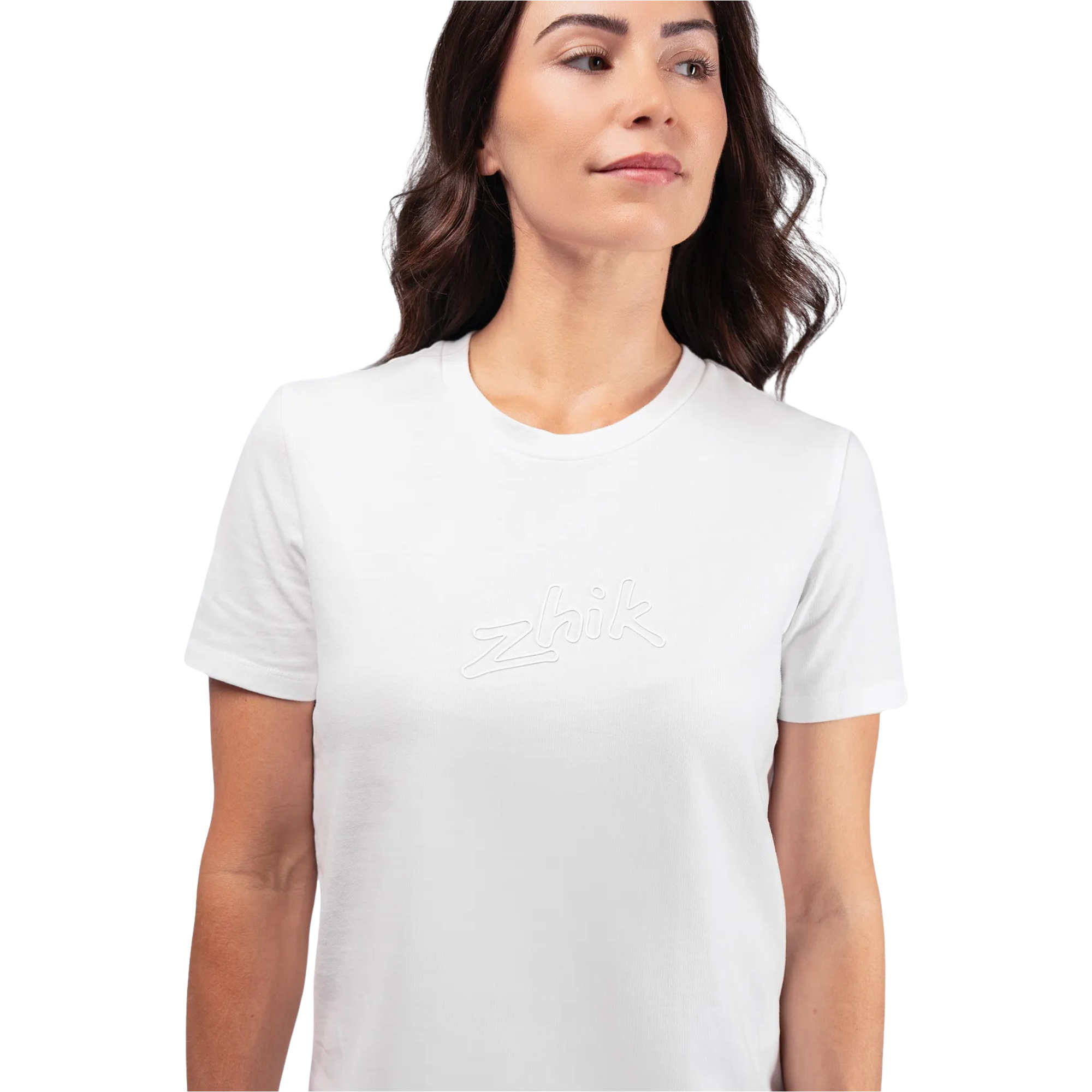 Zhik Da Donna T-shirt In Cotone Con Logo TEE-0733-W-WHT - - White